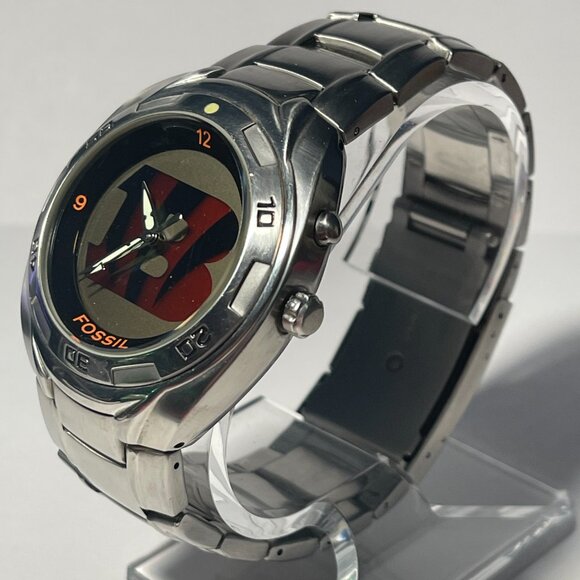 Cincinnati Bengals NFL Stainless-Steel Kaleido Watch by Fossil NEW (RARE) - Picture 3 of 8